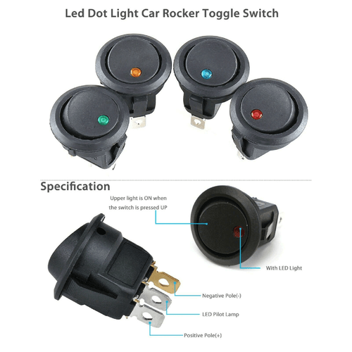 20 WIPPSCHALTER Kippschalter Set EIN/AUS 12 V LED Licht Auto Boot rund SPST 20 AMP - Bild 2 von 12