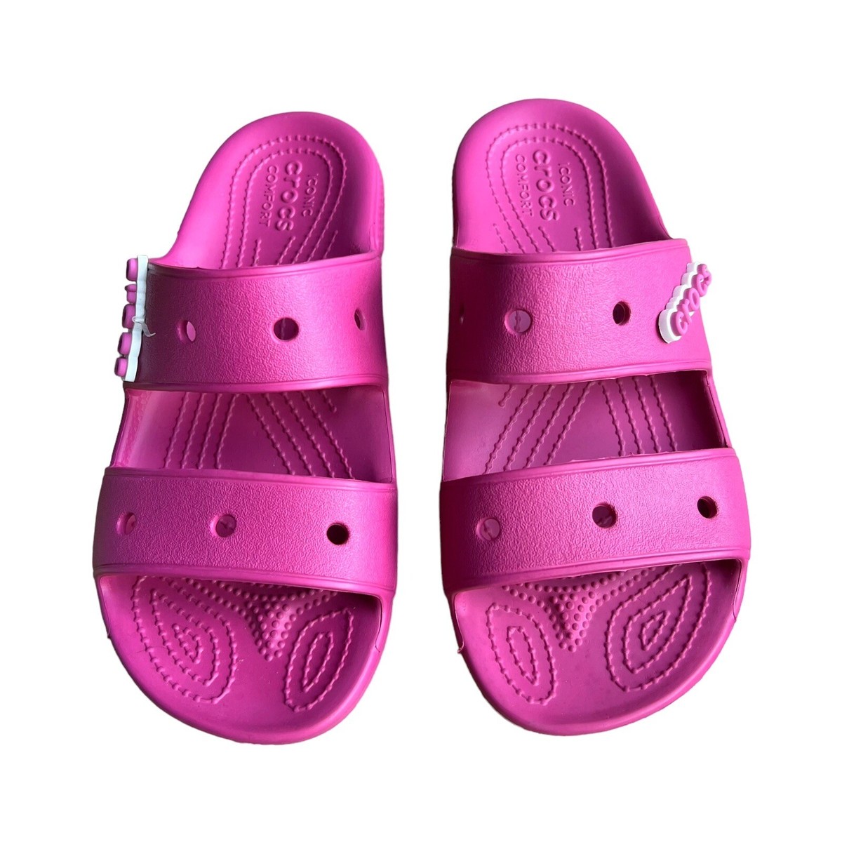 Crocs Classic Iconic Comfort Clog Sandals Men\'s - Fuchsia Fun Women-11 Mens-9 Crocs Classic Crocs Sandal 206761 Fuchsia Fun – World of Clogs main image 2