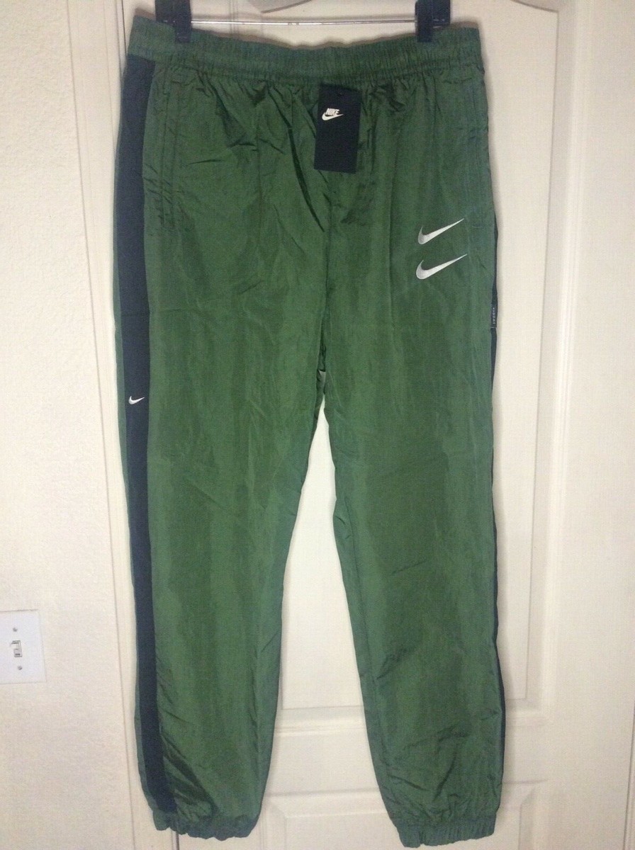 Nike Swoosh Cuffed woven track pants men sz XL Tall olive CJ4877