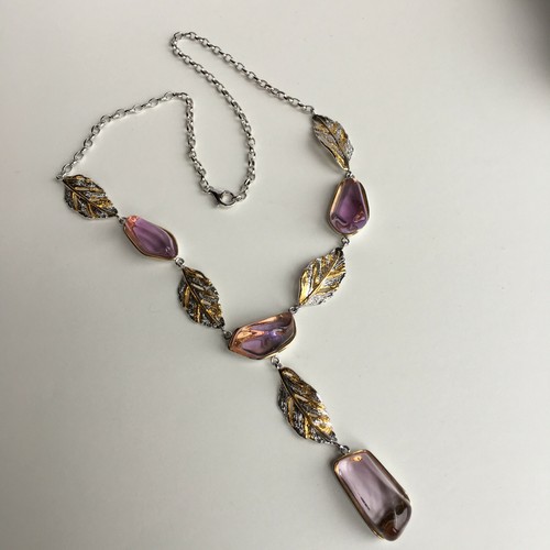 AS20 Retro Style Natural Amethyst S925 sterling silver pendant necklace 158.6cts - Picture 7 of 12