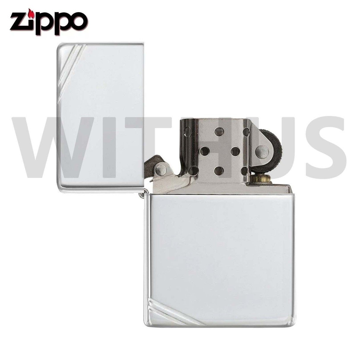 Zippo 14 Sterling Silver Vintage Slashes Lighter High