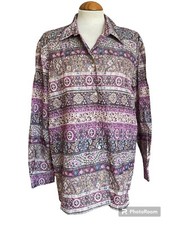 PENNY PLAIN. Button Up Shirt. Size 22. Pink. Floral. Paisley. Boho. BNWT.