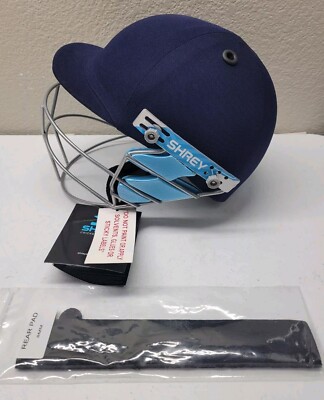 Shrey Cricket Helmet Star 2.0 Steel-Color Blue Size Medium NEW