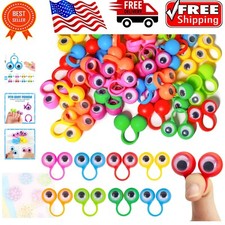 Colorful Finger Wiggly Eye Rings Set - Educational Party Favors for Kids