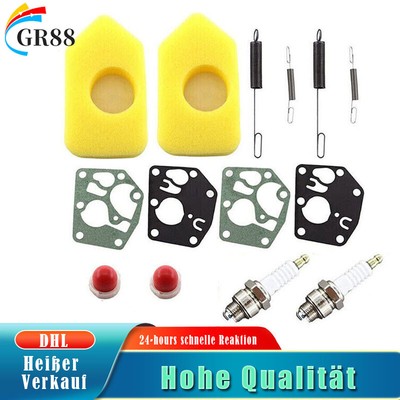 Vergaser Luftfilter Zündkerze Membrane für Briggs & Stratton Quattro 450 500 550