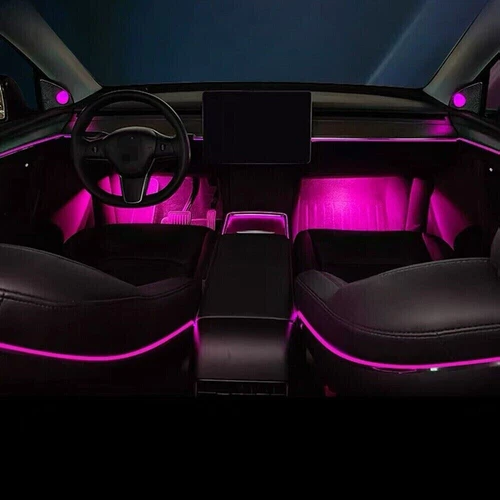 For Tesla model Y 2021-2024 Interior LED Door Trim Center Console Ambient Light - Bild 12 von 21