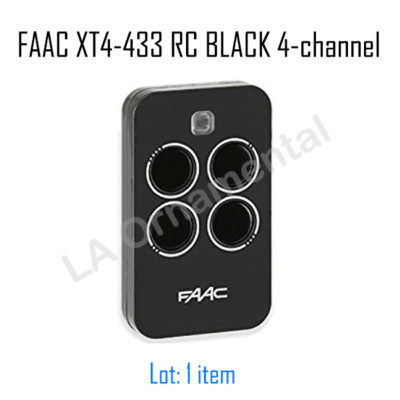 Remote Control FAAC XT4-433 RC BLACK 4 channel transmitters, Range up to 100 m