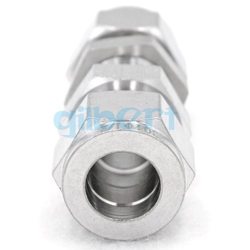 Fit Tube O.D 1/2" 304 Stainless Bulkhead Ferrule Compression Union Pipe Fitting - Picture 5 of 6