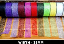 Top Quality Deco Web Burlap Ribbon 38mm x 20m Roll 12 colours