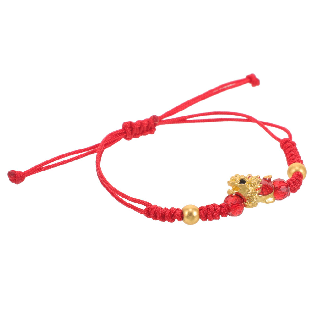 Red String Adjustable Bracelet Chinese Zodiac Dragon Charm Bracelet