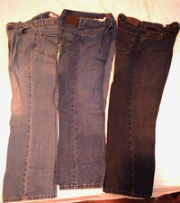 3 PAIRS BOYS JEANS, 2 LEE DUNGAREES  1 LEE PREMIUM SELECT SIZE 16 REG.