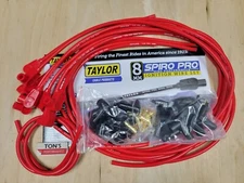 Taylor 70250 8mm Pro TCW Universal 8 cylinder 90 Deg Red Spark plug wire set V8