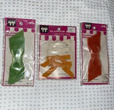 Tip Top Vintage Velvet Hair bows Fashion Unique deadstock green orange yellow
