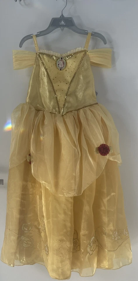¡¡¡NUEVO!!! Vestido Amarillo Princesa La Bella y la Bestia Bella Tienda Disney Talla 7/8 Foto 3 de 4