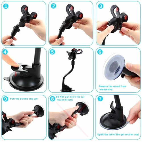 Phone Holders Sucker Holder for Cell Phone Car Phone Bracket Suction Cup Mount - Zdjęcie 2 z 13