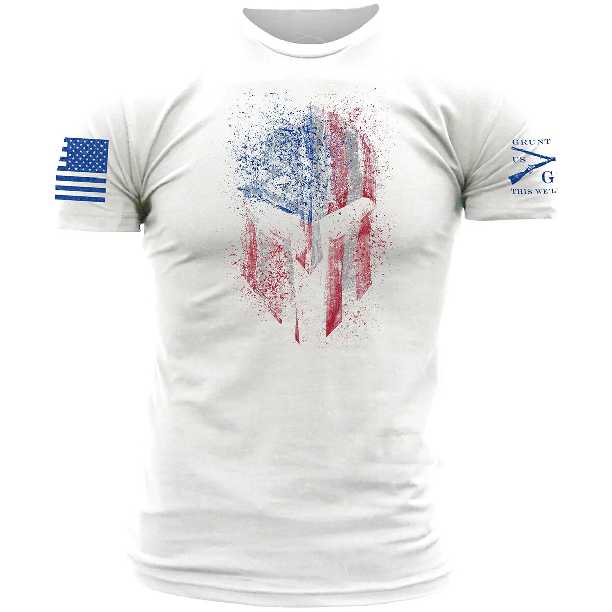 Veteran Owned Apparel Grunt Style American Spartan 2.0 Men's T-Shirt - Patriotic Graphic Tee Made In USA Made In USA Apparel
