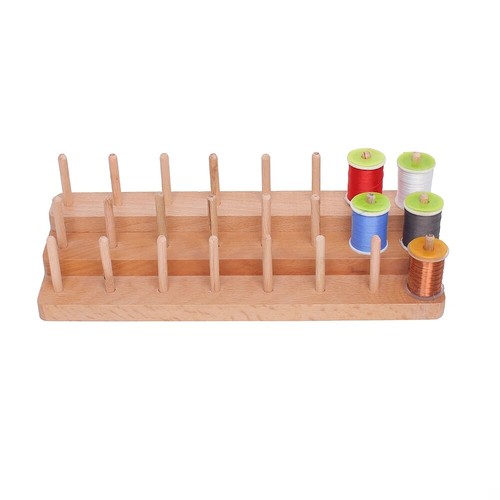 Nature Wood Rack for Holding Threads, Spools, Fly Tying, Crafting, Thread Holder - Picture 5 of 8