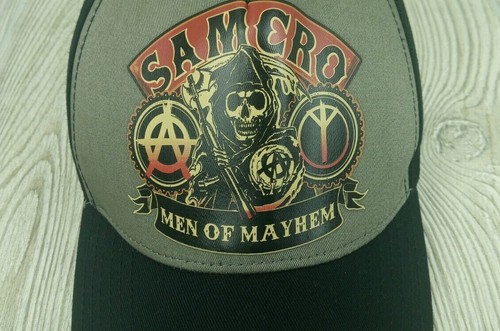 Sons Of Anarchy Hat Cap Men Of Mayhem One Size Black SAMCRO Pre-Owned - Picture 6 of 9