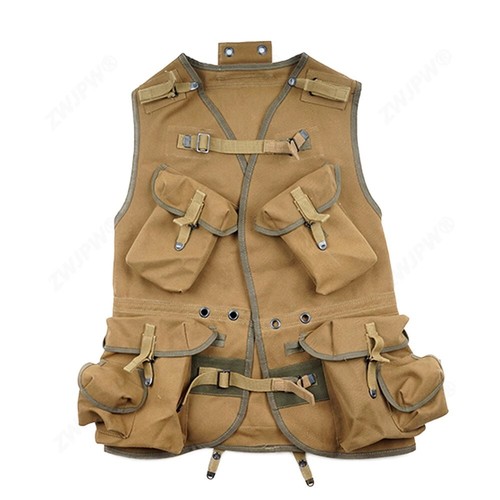 WW2 US Army D-Day Assault Vest Replica Khaki Army Green 1944 Airborne Tactical - Picture 3 of 9