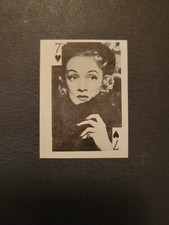 1969 Globe Imports Playing Cards Gas Station Issue Marlene Dietrich 7 of Hearts