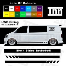 Side Stripe Stickers For VW Transporter LWB T5 T4 T6 Sticker Decals Camper Van