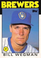 Bill Wegman 1986 Topps Traded base card #123T Milwaukee Brewers