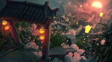 Landscape art fantasy asian architecture sunset lei Custom Gaming Mat Desk