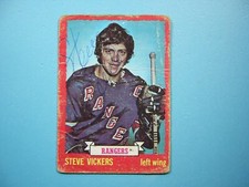 1973/74 O-PEE-CHEE NHL HOCKEY CARD #57 STEVE VICKERS FR AUTO AUTOGRAPH OPC