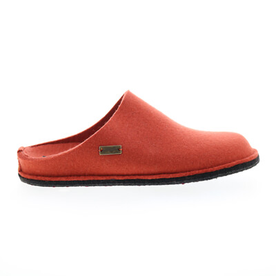 Haflinger Soft 311010-102H Womens Orange Canvas Slip On Clogs
