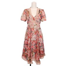 Ranna Gill Anthropologie Rose Print Dress Sz 2