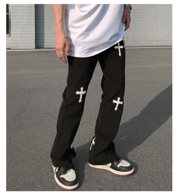 Cross Jeans Men High Street Denim Homme Loose Straight Wide Leg