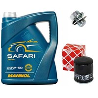 MotoröL Set 20W-50 5 Liter + ÖLfilter + ÖLablassschraube FüR Toyota Auris RAV 4