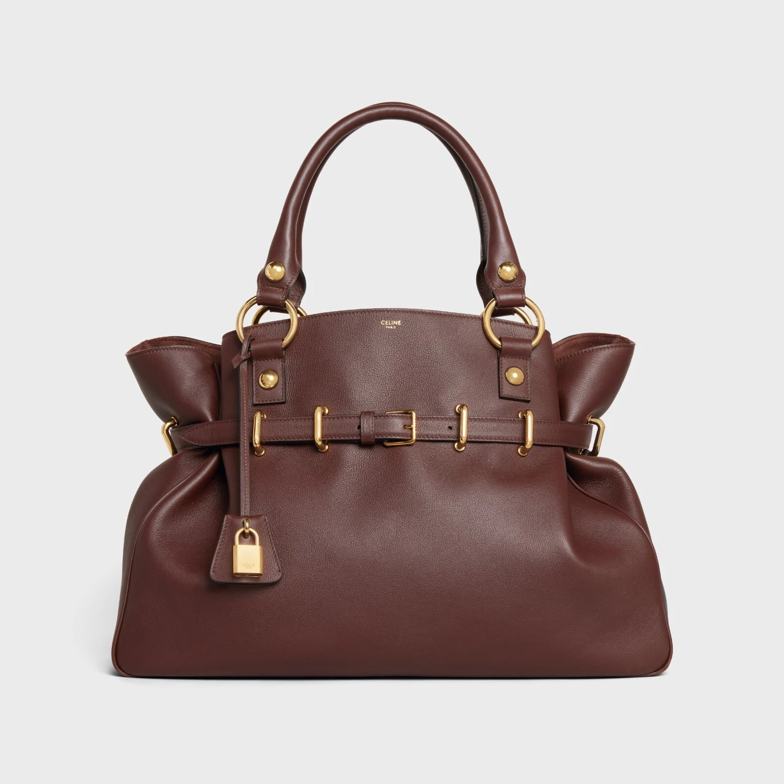 Celine — CELINE 5200$ Medium Anita Bag - Chestnut Brown Supple Calfskin