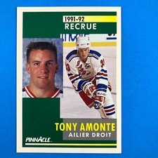 Tony Amonte 1991-92 Pinnacle French Rookie Card #301 NHL New York Rangers. rookie card picture