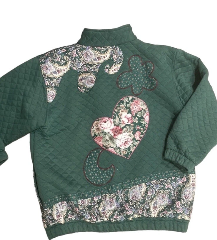 Rafael Años 90 Y2K Verde Algodón Acolchado Chaqueta 3 Piezas Pantalón Traje Usado en Excelente Condición Pantalones Remolcados Foto 3 de 4