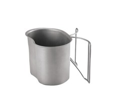 Genuine US Military Issue Stainless Steel Canteen Drinking Cup, USA Made, Used