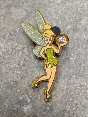 DISNEY DLRP TINKER BELL PIN GLITZER GLITZERNDES KLEID UND FLÜGEL MIT DIAMANTEN