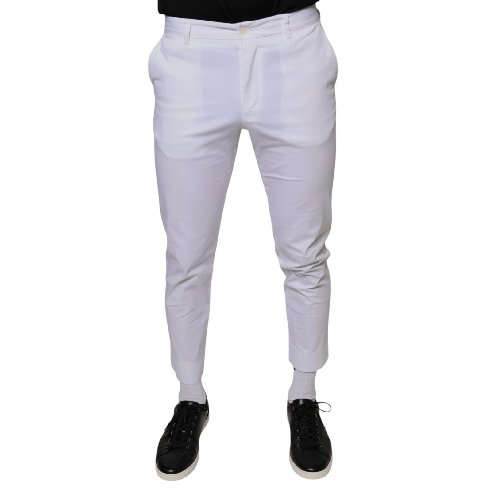 DOLCE & GABBANA Pants White Cotton Skinny Dress Men Trouser IT46/W32/S 570usd
Opens in a new window 