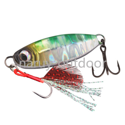 6PCS Metal Jig Lure 7-26g Spinner Spoon Spinning Fishing Tackle Bass Mackerel