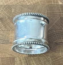 Antique Silver Napkin Ring, Embossed Edging - 1.5 ounce