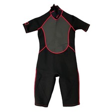 DBX Scuba Diving Shorty Wetsuit Youth XXL 2XL Black Red Water Sports Swim Surf