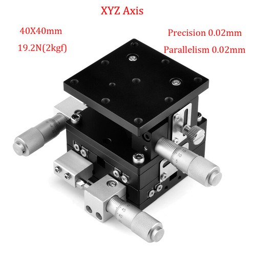X Y Z 3 Achsen manuell linear Bühnentrimmen Plattform Lager Tuning Schiebetisch - Bild 2 von 13