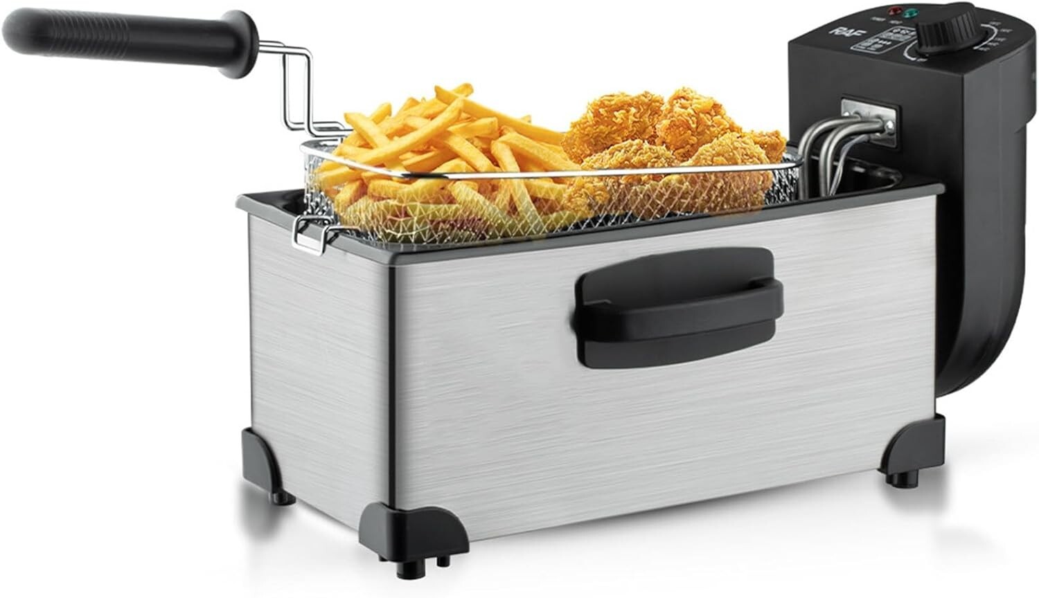 Friggitrice Elettrica 2000W 1,5L Professionale Acciaio Inox