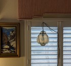 Vintage Murano Rare Opaline Opalescent Quilted Caged Glass Pendant Hanging Lamp  — photo 3