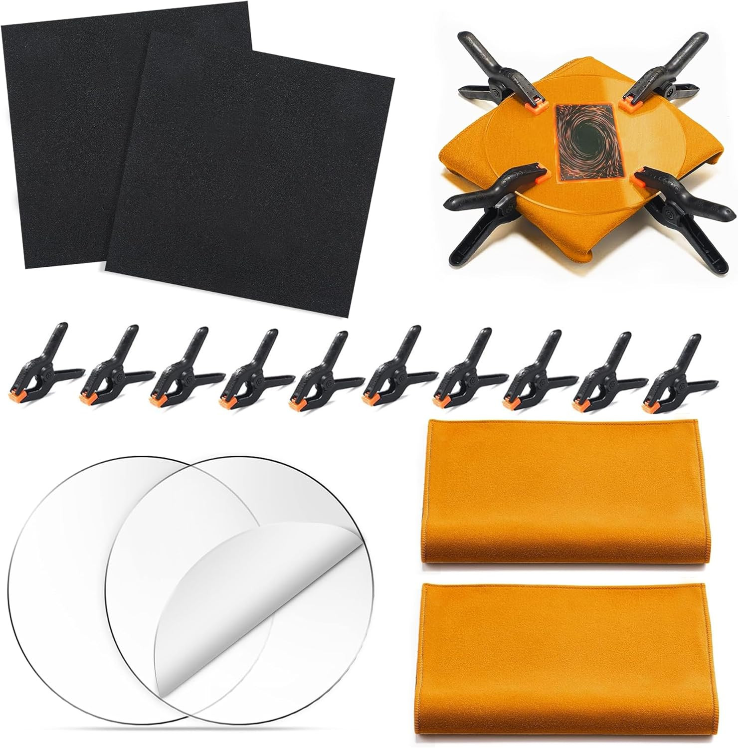 Trade Card Flattening Kit, Card Care Accessory Pack, Scratch Repair Surface Care