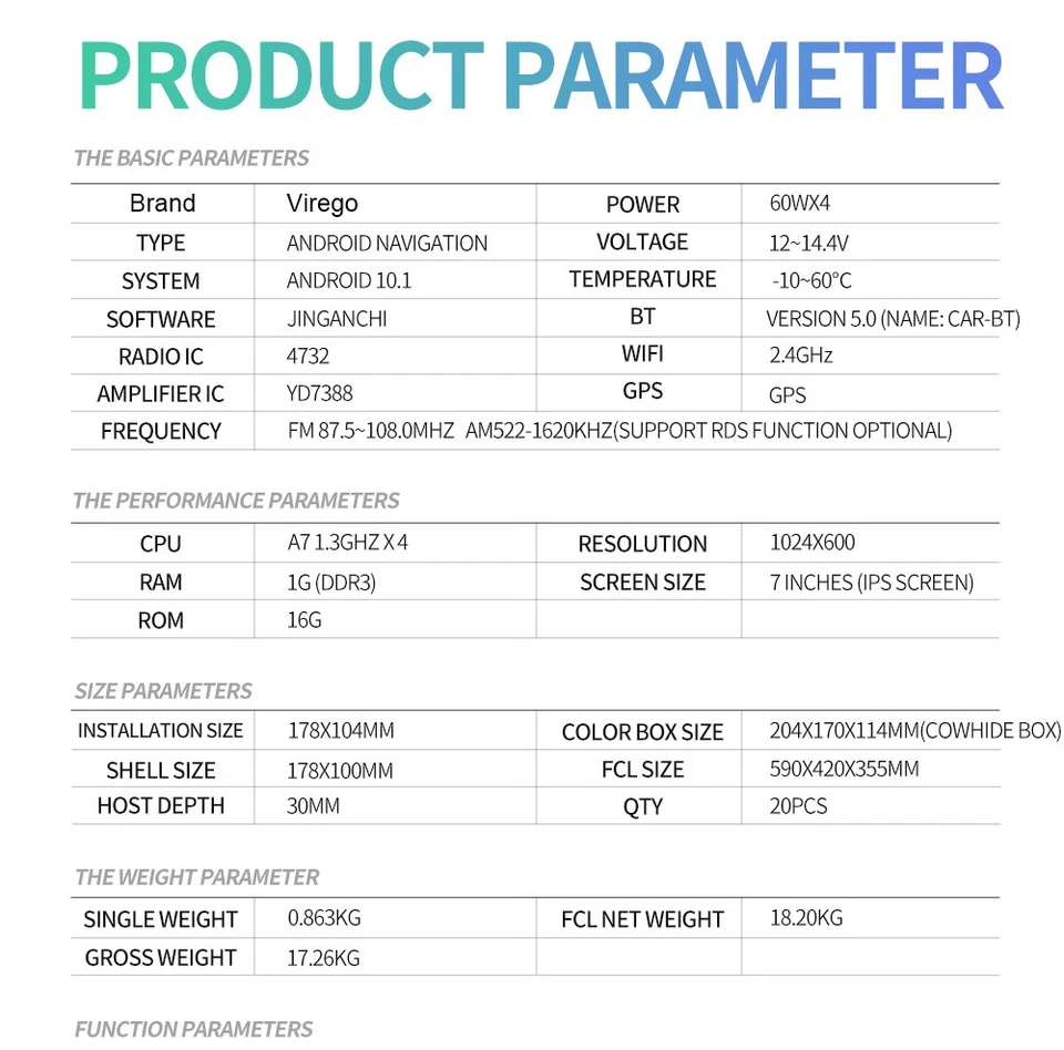 7" Car Stereo Radio GPS Apple Carplay Android 14 For VW Volkswagen Jetta Passat - Image 2 of 4