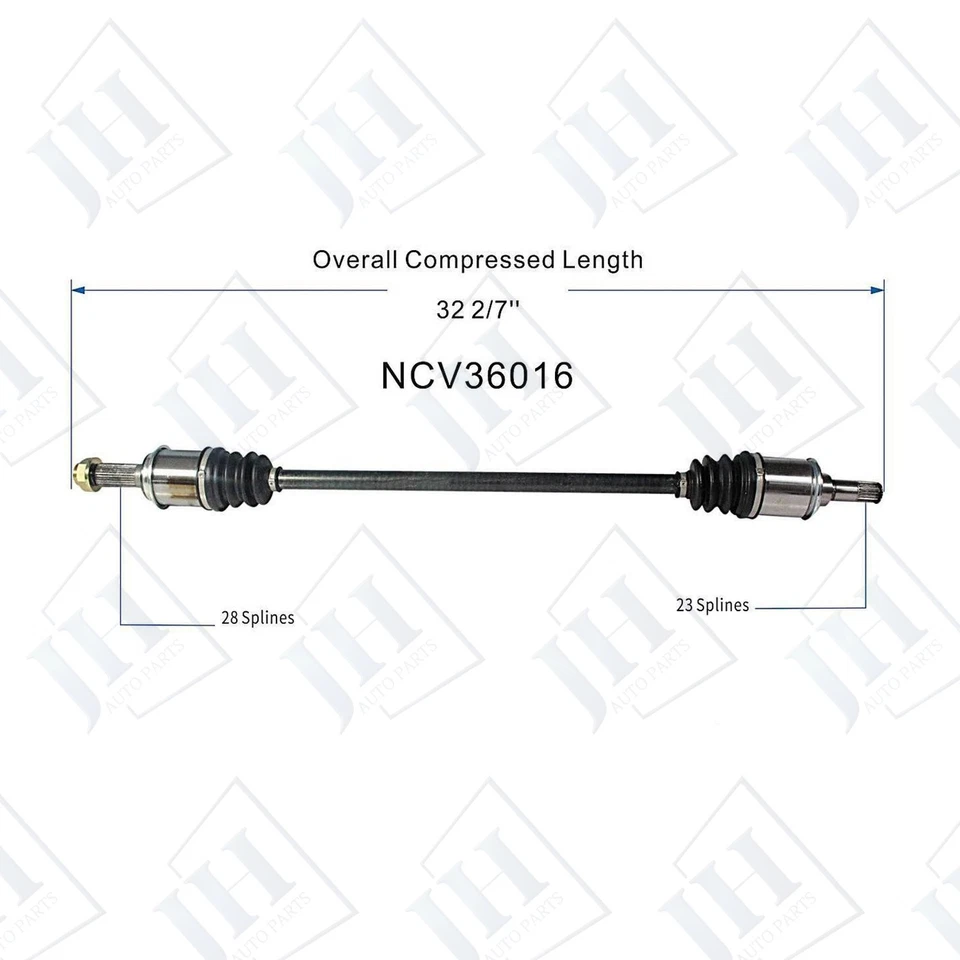 OE Rear Pair Left Right CV Axle Shaft For 2007 08 09 10 11 Honda CR-V L4 2.4L - Image 3 of 4