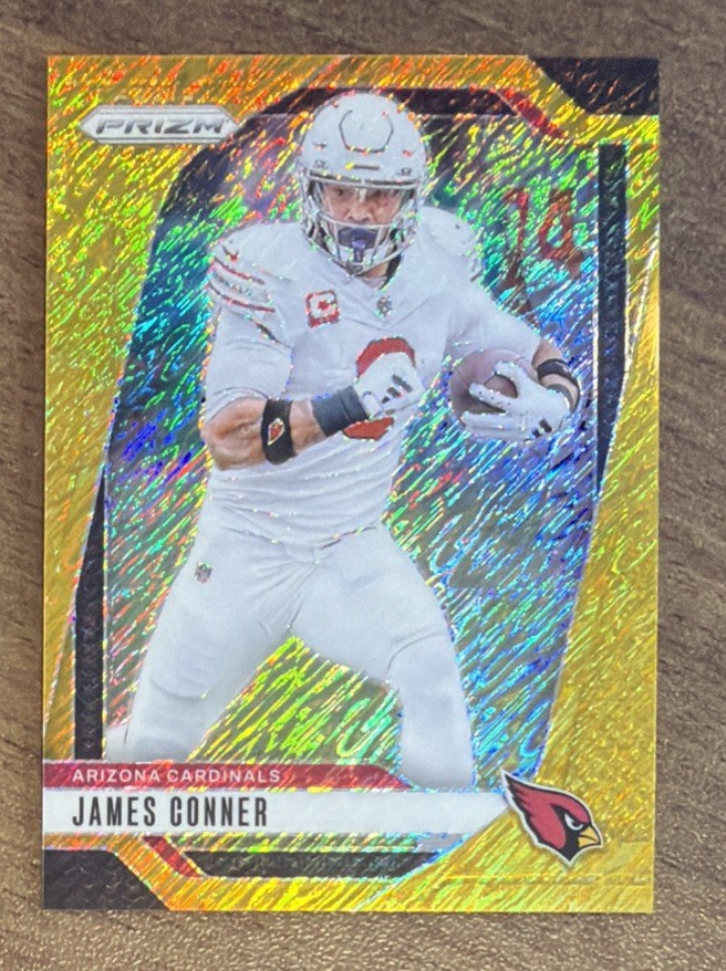 2024 Panini Prizm - James Conner #2 Gold Shimmer Prizm /10
