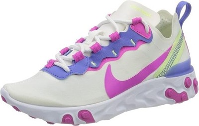 Nike React Element 55 BQ2728 104 White FIRE PINK SAPPHIRE Women s Us 6 RUNNING