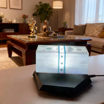 Magnetic Levitating Dollar Lamp 360° Floating Rotation RGB LED GTA Inspired Desk